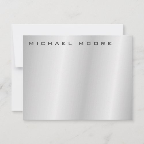 Unique Trendy Professional Modern Grey Note Card