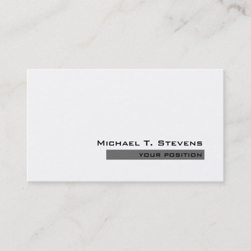 Unique Trendy White Gray Professional Modern Business Card