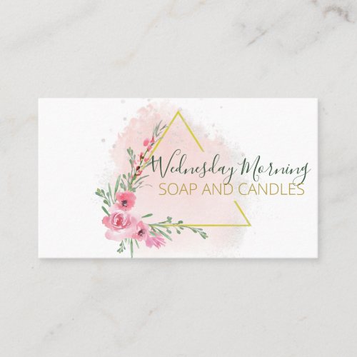 Unique Triangle Handmade Soap Candle Scrub Butter Business Card