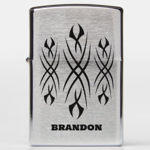 Unique tribal tattoo design on personalized zippo lighter