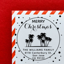 Unique Tropical Christmas Return Address 