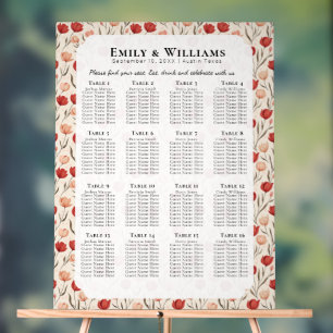 Unique Tulip Boho Wedding Seating Charts