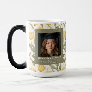 Unique Tulip Pattern Congrat Graduate Color Morph Mug