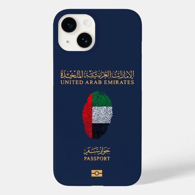 Unique UAE Travel Passport Print Souvenir Case-Mate iPhone Case (Back)