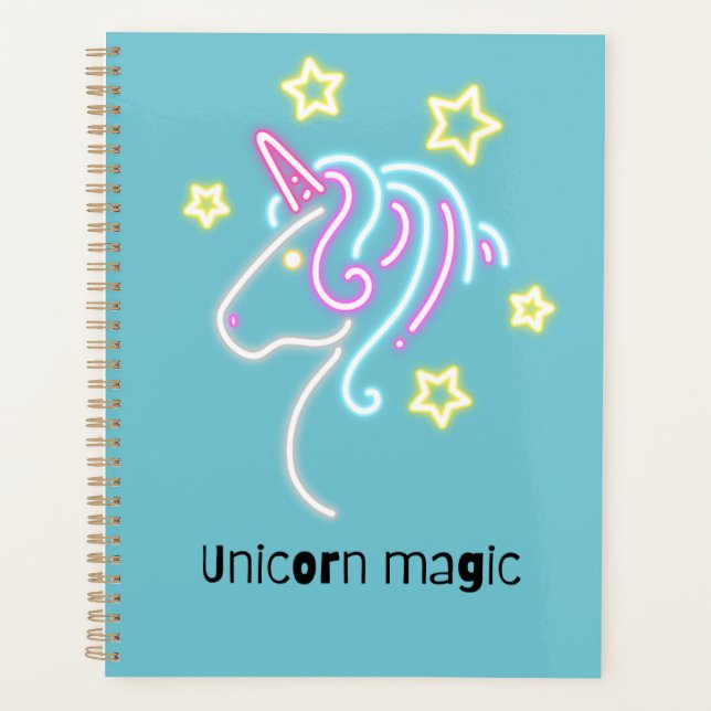 Unique unicorn magic  planner (Front)