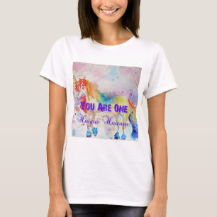 Unique Unicorn Purple Watercolor Womens T Shirt