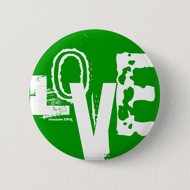 Unique Urban LOVE Graffiti Design Pinback Button (Front)
