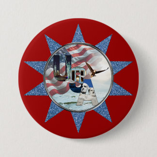 Unique USA Historical Landmark Letters Patriotic Button