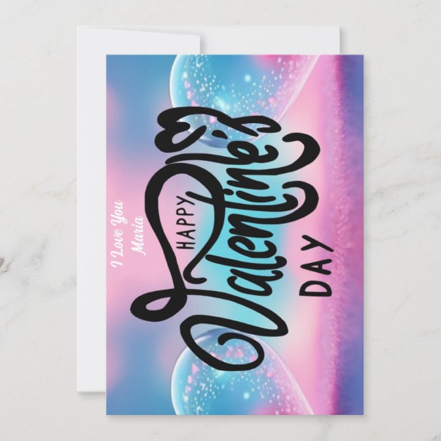 Unique Valentine Abstract Colorful And Vivid Card (Front)