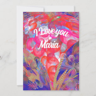 Unique Valentine Abstract Colorful And Vivid Card