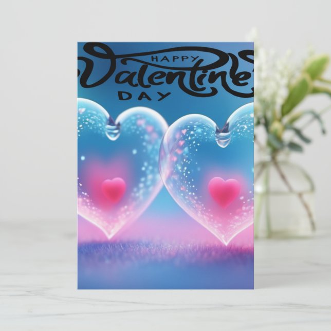 Unique Valentine Abstract Colorful And Vivid Card (Standing Front)