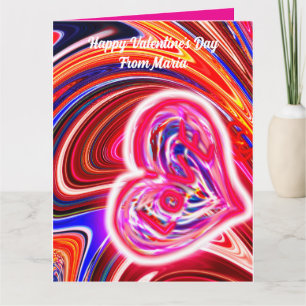 Unique Valentine Abstract Colorful And Vivid Card