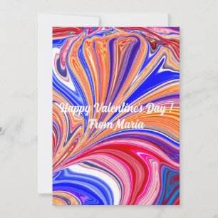 Unique Valentine Abstract Colorful And Vivid Card