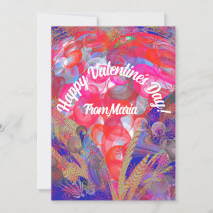 Unique Valentine Abstract Colorful And Vivid Card
