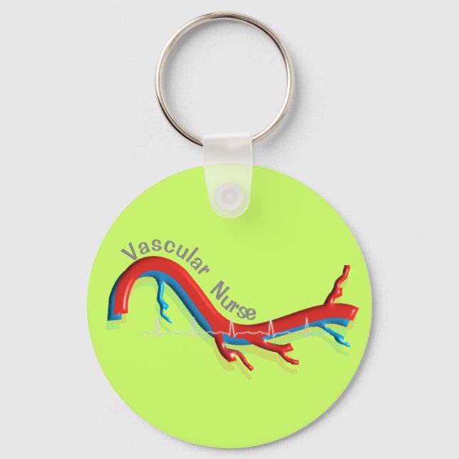 Unique Vascular Nurse Gifts Keychain (Front)