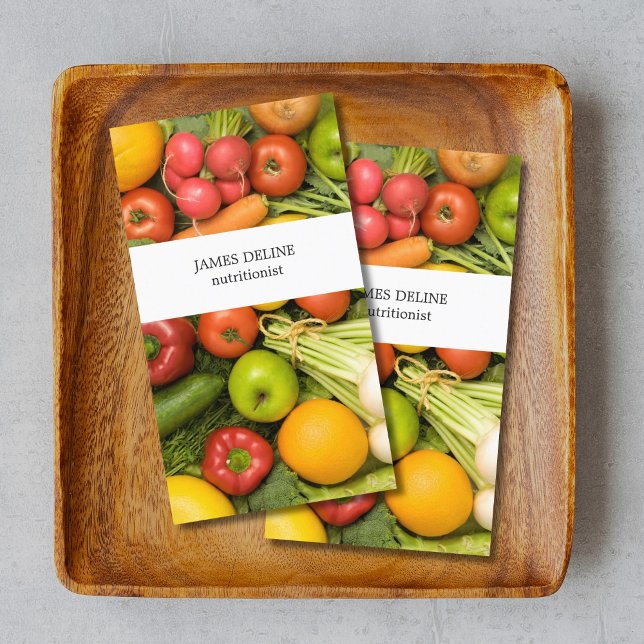 Unique Vegetables Nutritionist Business Card (Creator Uploaded)