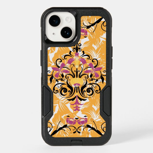 Unique Vibes, Gothic Flowers Otterbox iPhone Case (Back)