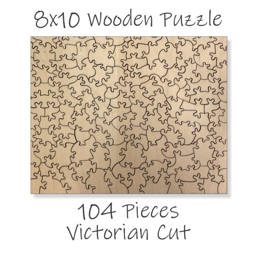 Unique Victorian 104-Piece 8"x10" Wooden Puzzle (Puzzle Size)