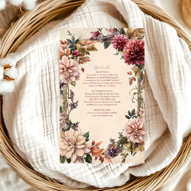Unique Victorian Royal Floral Wedding  Enclosure Card (Creator Uploaded)