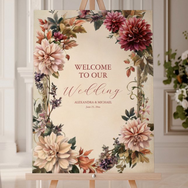 Unique Victorian Royal Floral Wedding  Foam Board (Creator Uploaded)
