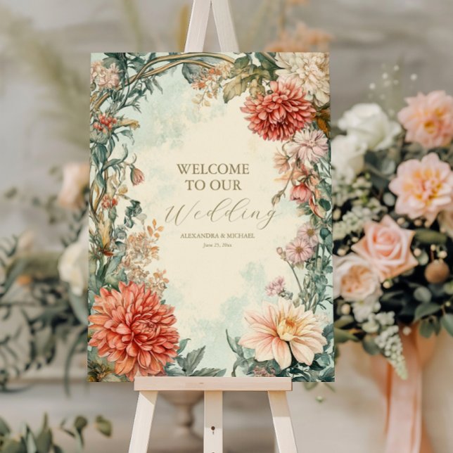 Unique Victorian Royal Floral Wedding  Foam Board (Creator Uploaded)