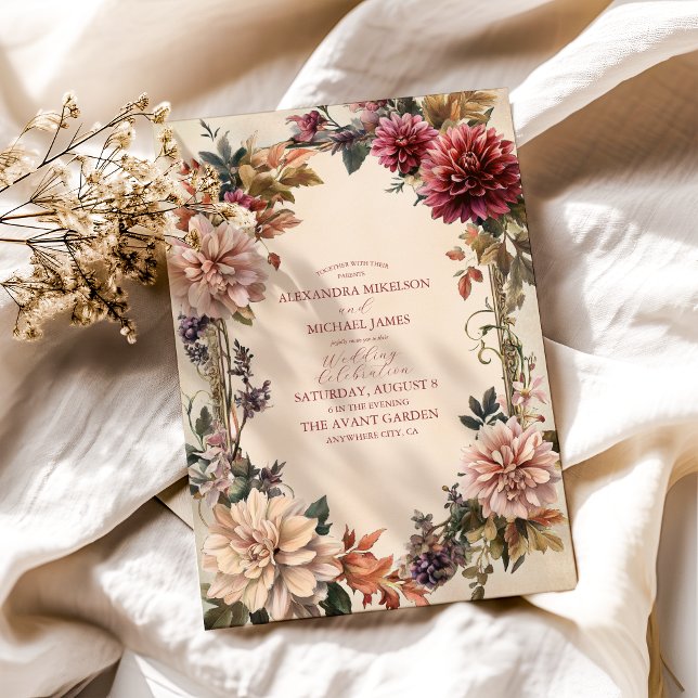 Unique Victorian Royal Floral Wedding  Invitation (Creator Uploaded)