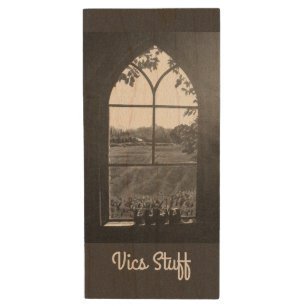 unique view from church window wood flash drive