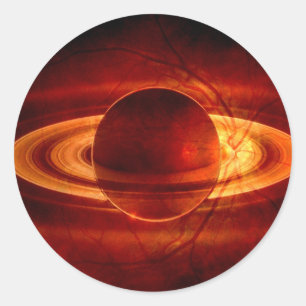 Unique view of Saturn Classic Round Sticker
