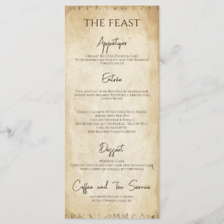 Unique Viking Wedding Menu