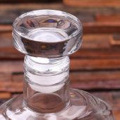 Unique Vintage 28 oz. Glass Whiskey Decanter (Top)