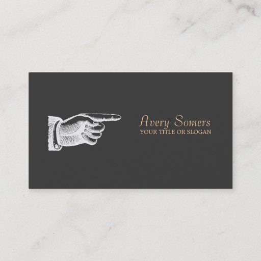 Customizable Unique Vintage Black Business Business Card Template