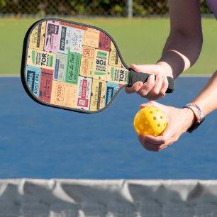 Unique vintage Cenima tickets Classic Pickleball Paddle