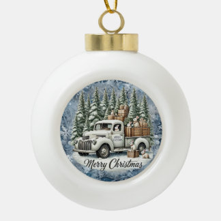 Unique vintage Christmas Scenery Paper Plates Ceramic Ball Christmas Ornament