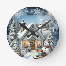 Unique vintage Christmas Scenery Paper Plates