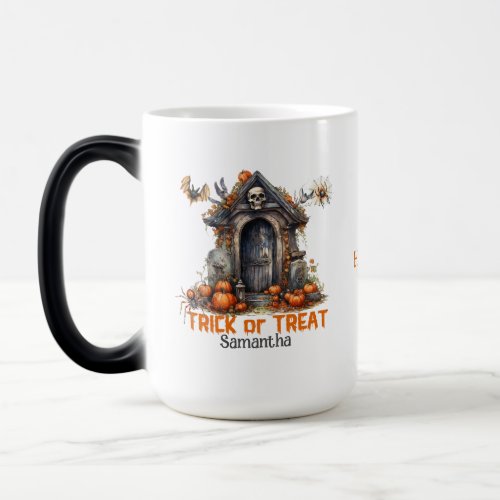 Unique vintage classic spooky haunted house magic mug