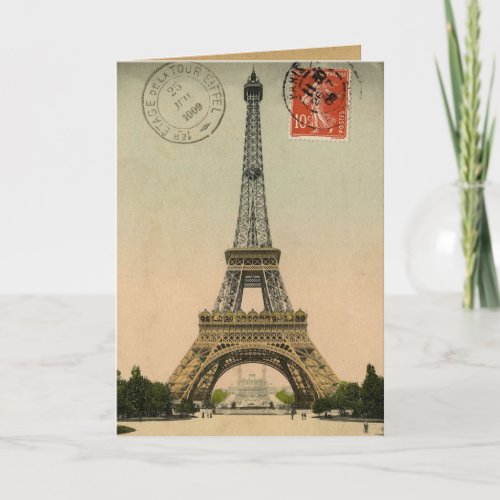 Unique Vintage Eiffel Tower Paris France  _ Cards