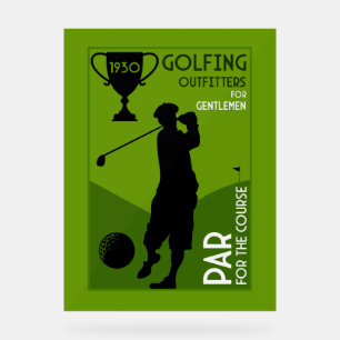 Unique Vintage Golf Gift Acrylic Sign
