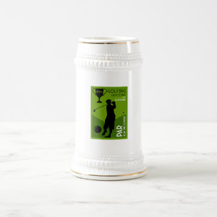 Unique Vintage Golf Gift Beer Stein