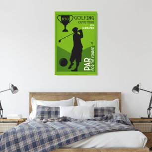 Unique Vintage Golf Gift Canvas Print