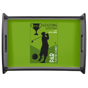 Unique Vintage Golf Gift Serving Tray