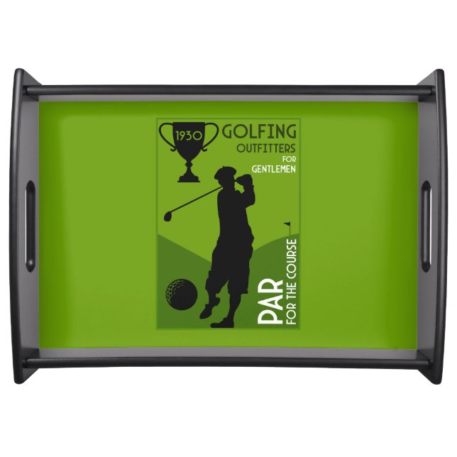 Unique Vintage Golf Gift Serving Tray (Front)