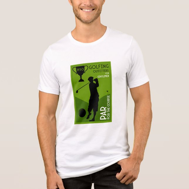 Unique Vintage Golf Gift Tri-Blend Shirt (Front)