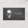 Unique Vintage Skull Etching Black Business Business Card