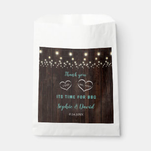 Unique Vintage String Lights Old Barn I DO BBQ Favor Bag