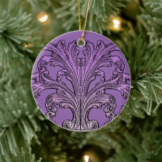 Unique Vintage Swirl Ombre Purple