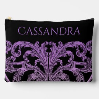 Unique Vintage Swirl Ombre Purple Personalized 
