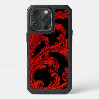 Unique Vintage Swirl Ombre Red Design
