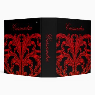 Unique Vintage Swirl Ombre Red Personalized