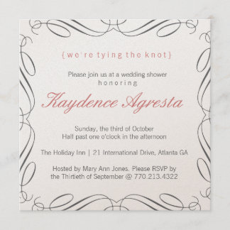 Unique Vintage Wedding Shower Invitation