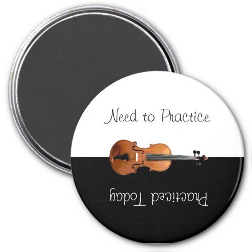 Unique Violin Practice Reversible Reminder Magnet